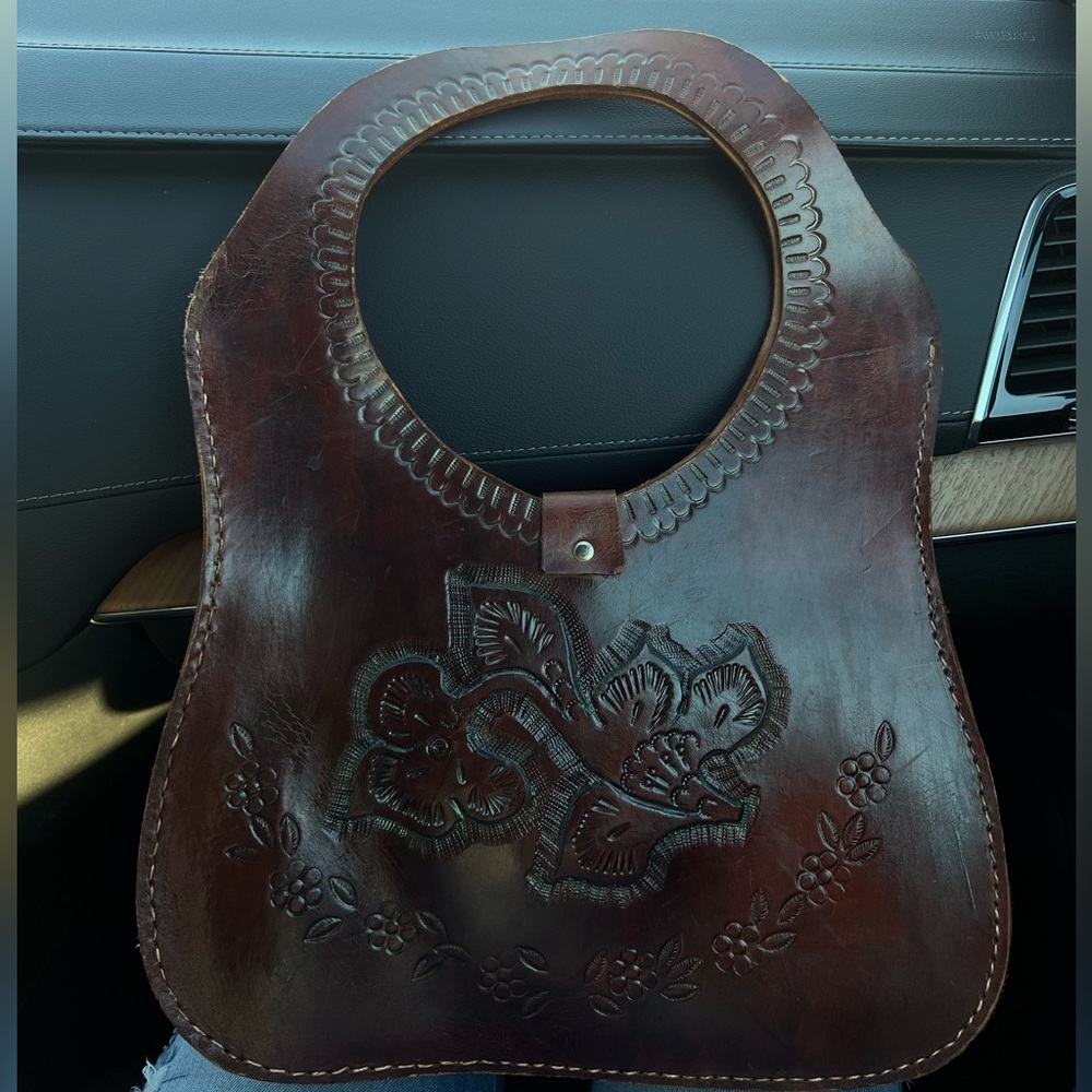 Vintage Tooled Leather Flat purse